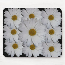 White Daisy Mouse Pads