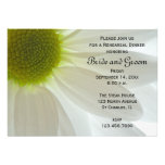 White Daisy Wedding Rehearsal Dinner Invitation