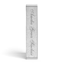 White Damask Baby Photo album 3 Ring Binders
