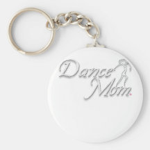 white dance mom for black key chain