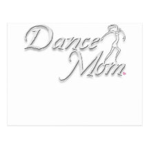 white dance mom for black postcard