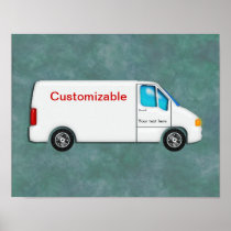 White Delivery Van - Customizable