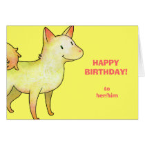 White Dog Greeting Card(customizable) cards