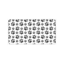 White dog paw print pattern personalized address labels
