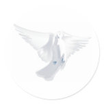 White Dove in Flight Image Sticker