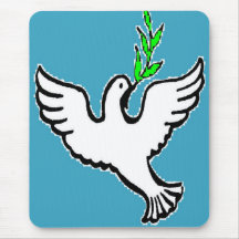 White Dove Mouse Pad
