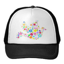 White Dove of Flowers Trucker Hat