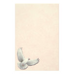 White Dove on Pink Stationery
