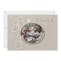White Dove Religious Photo Invitation