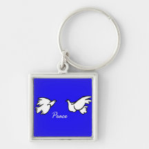 White Doves of Peace Keychains
