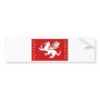 White Dragon England Text Bumper Stickers