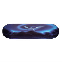 White Dragon On Mountain Skateboard