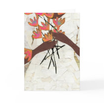 White dress and flowers card