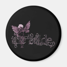 White Dress Fairy Pink Negative - The Bride Refrigerator Magnet