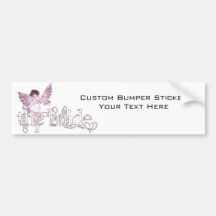 White Dress Fairy Pink - The Bride Bumper Sticker