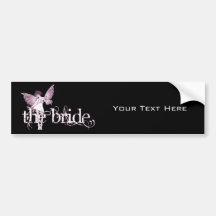 White Dress Fairy Pink - The Bride Bumper Stickers