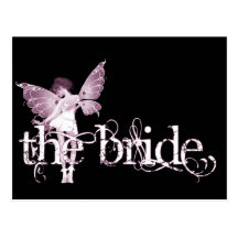 White Dress Fairy Pink - The Bride Post Cards