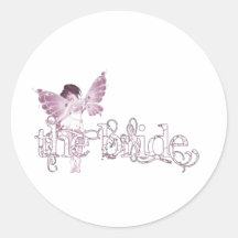 White Dress Fairy Pink - The Bride Stickers
