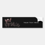 White Dress Fairy Red Negative - The Bride Bumper Sticker