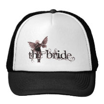 White Dress Fairy Red Negative - The Bride Trucker Hats