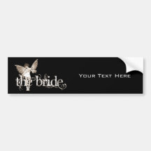 White Dress Fairy Sepia - The Bride Bumper Stickers