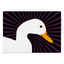 White Duck Pop Art Greeting Card