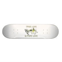 White Easter Lilies: True Love is Pure Love Skateboard