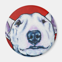 White English Bull Terrier Fridge Magnet