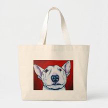 White English Bull Terrier Tote Bags