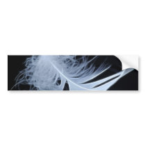 White feather - angelic by nature bumper stickers