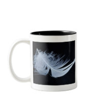 White feather - angelic by nature coffee mug