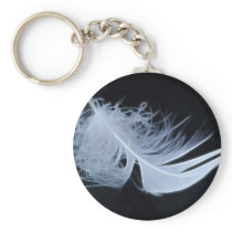 White feather - angelic by nature keychains