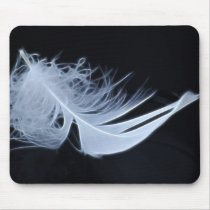 White feather - angelic by nature mouse pad