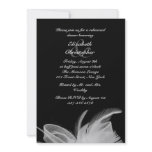 White Feathers Rehearsal Dinner Invitation