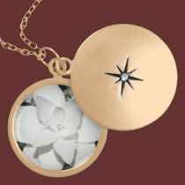 White Flower Charm Necklace necklaces