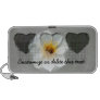 White Flower Dream; Customizable Laptop Speaker