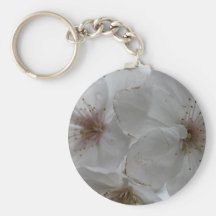 white flower key chain