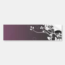 White Flowers Bumper Stickers