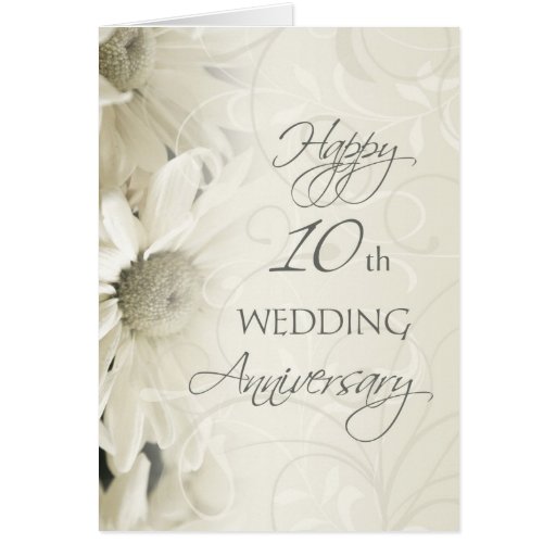 white-flowers-happy-10th-wedding-anniversary-card-zazzle