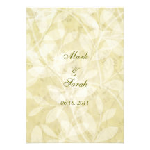 White (flowers) Leaves II Invitation
