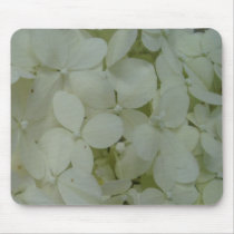 white flowers mouse pad