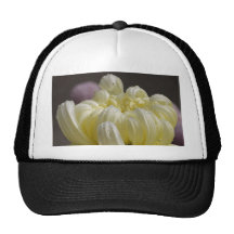 White Flowers Mums Dew Trucker Hat