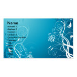 White Flowers & Vines Business Card