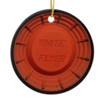White Flyer Clay Pigeon Ornament