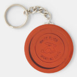 White Flyer Rabbit clay pigeon key chain