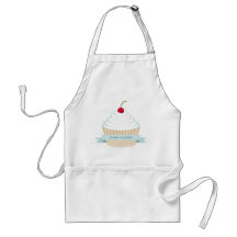 White Frosted Cupcake Apron