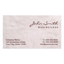 White Fur Bodybuilding Business Card