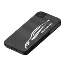 White GEN COUPE Logo iPhone 4 Cover