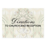 white geranium art nouveau elegant pattern business cards