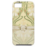 white geranium art nouveau elegant pattern iPhone 5 cases
